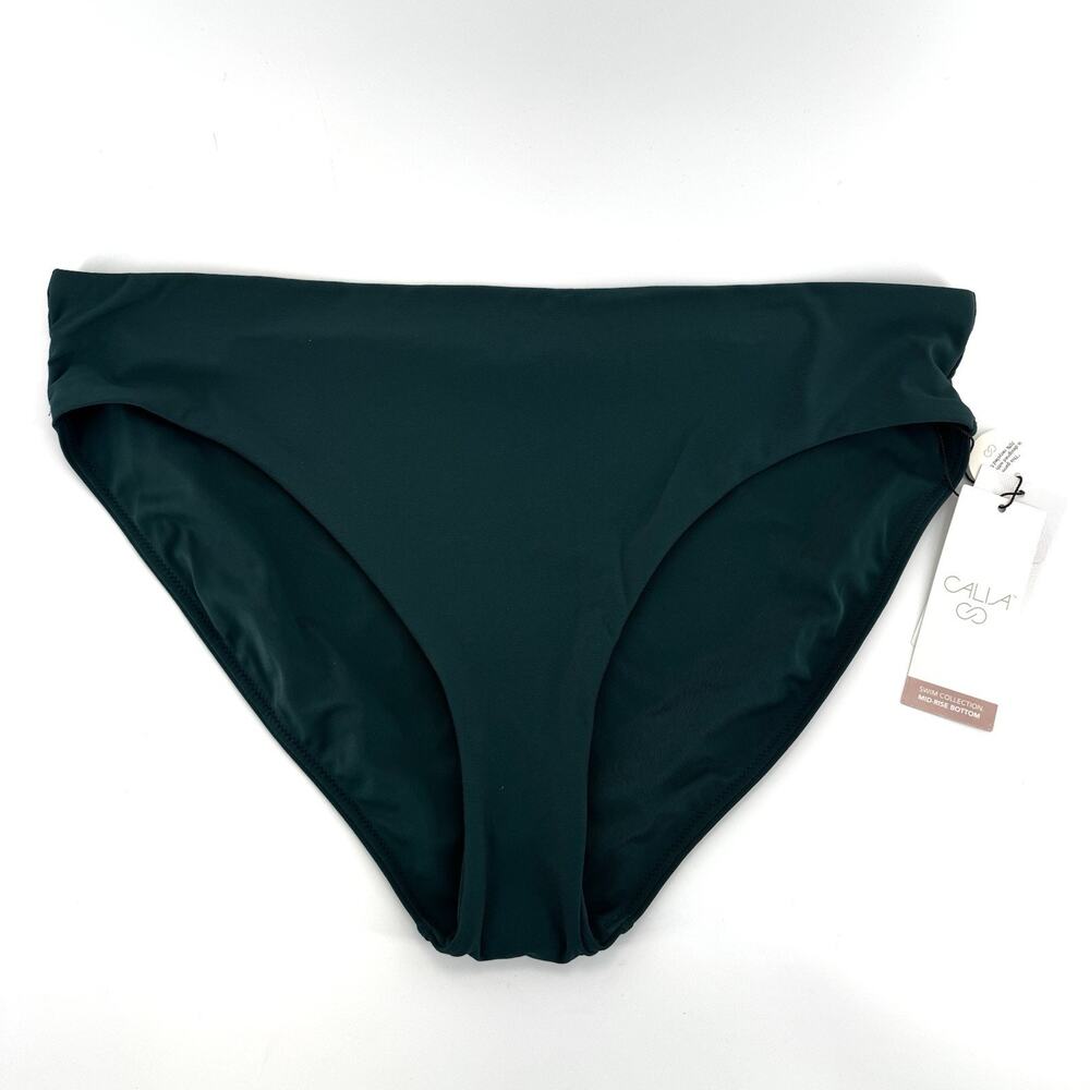 CALIA Women's Core Mid Rise Swim Bottoms Sea Green Size XL